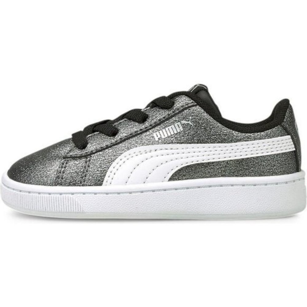 PUMA Vikky V2 Glitz Sneaker metallic grey Toddler kid size 8 NEW - Picture 4 of 10